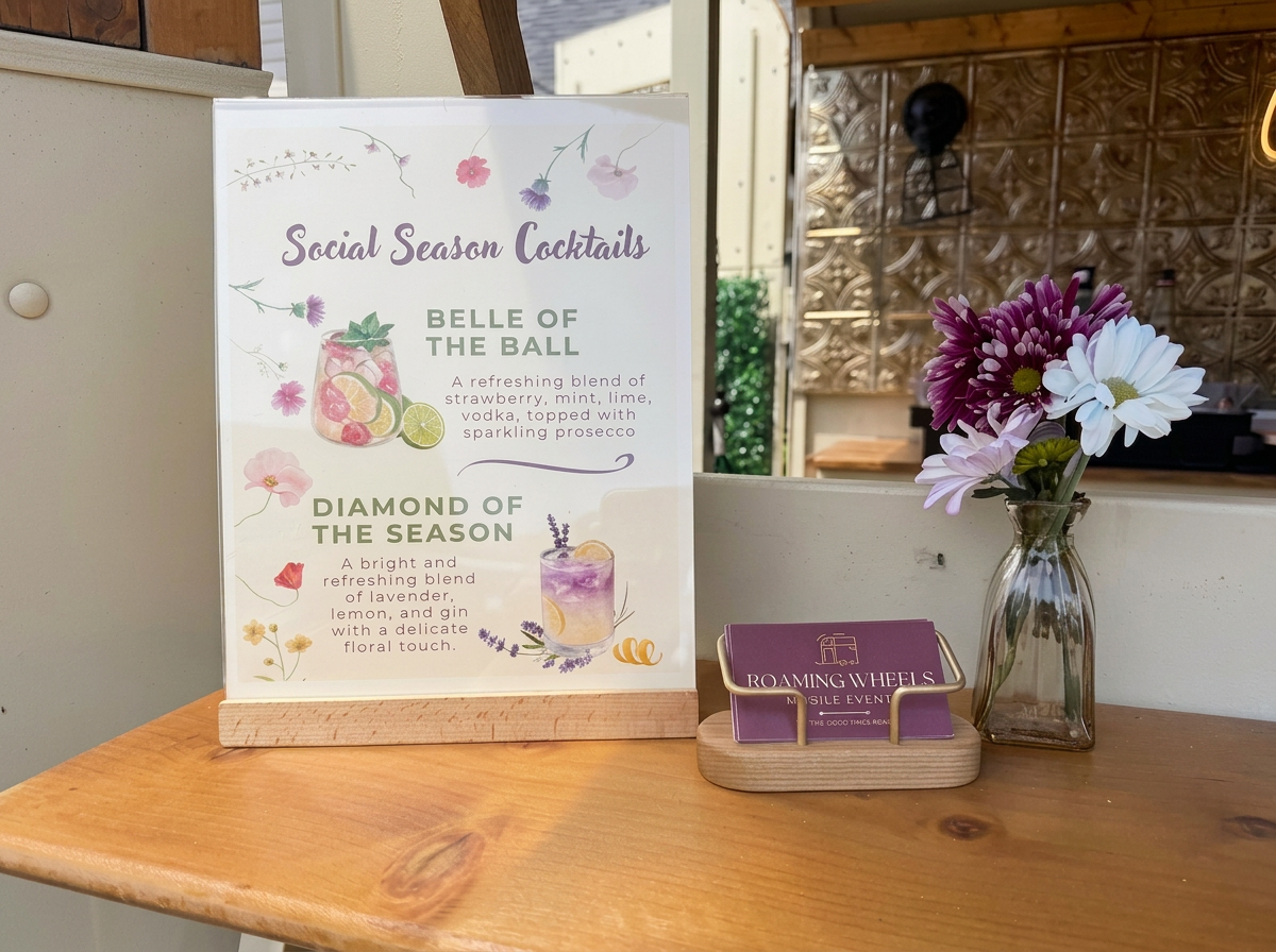Social season cocktails menu